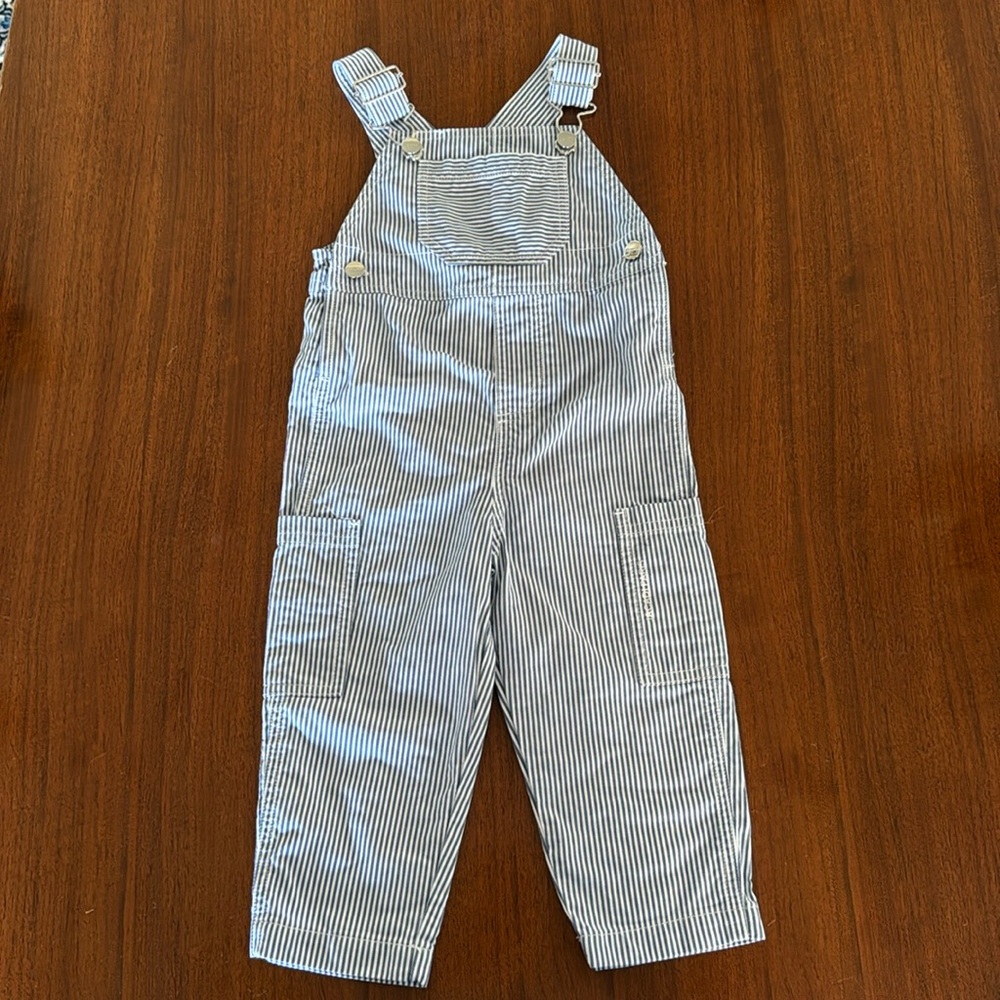 Jacadi striped dungarees